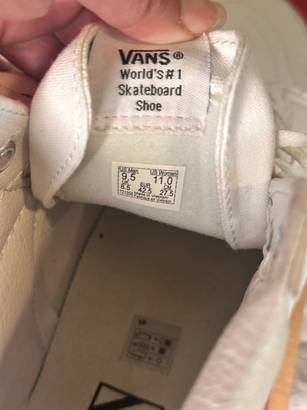 Vans White Low-Top Skate Shoe - Picture 8 of 8